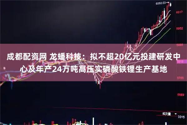 成都配资网 龙蟠科技：拟不超20亿元投建研发中心及年产24万吨高压实磷酸铁锂生产基地